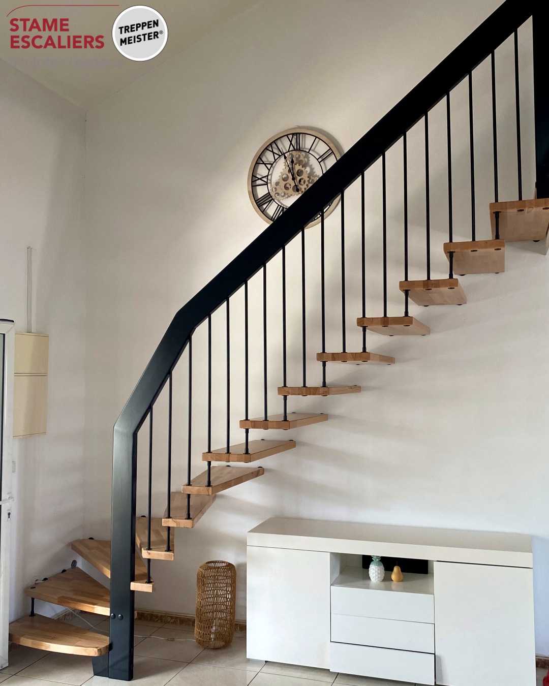 escalier suspendu en bois sur-mesure OPTIMA