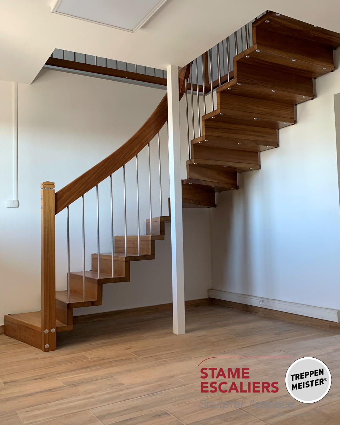 escalier en bois sur-mesure LINEA