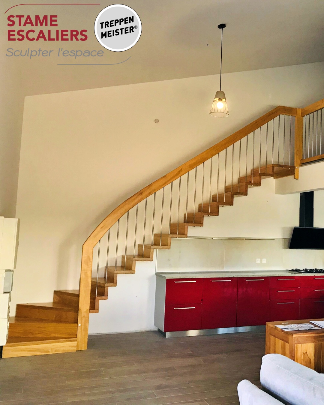 escalier en bois sur-mesure LINEA