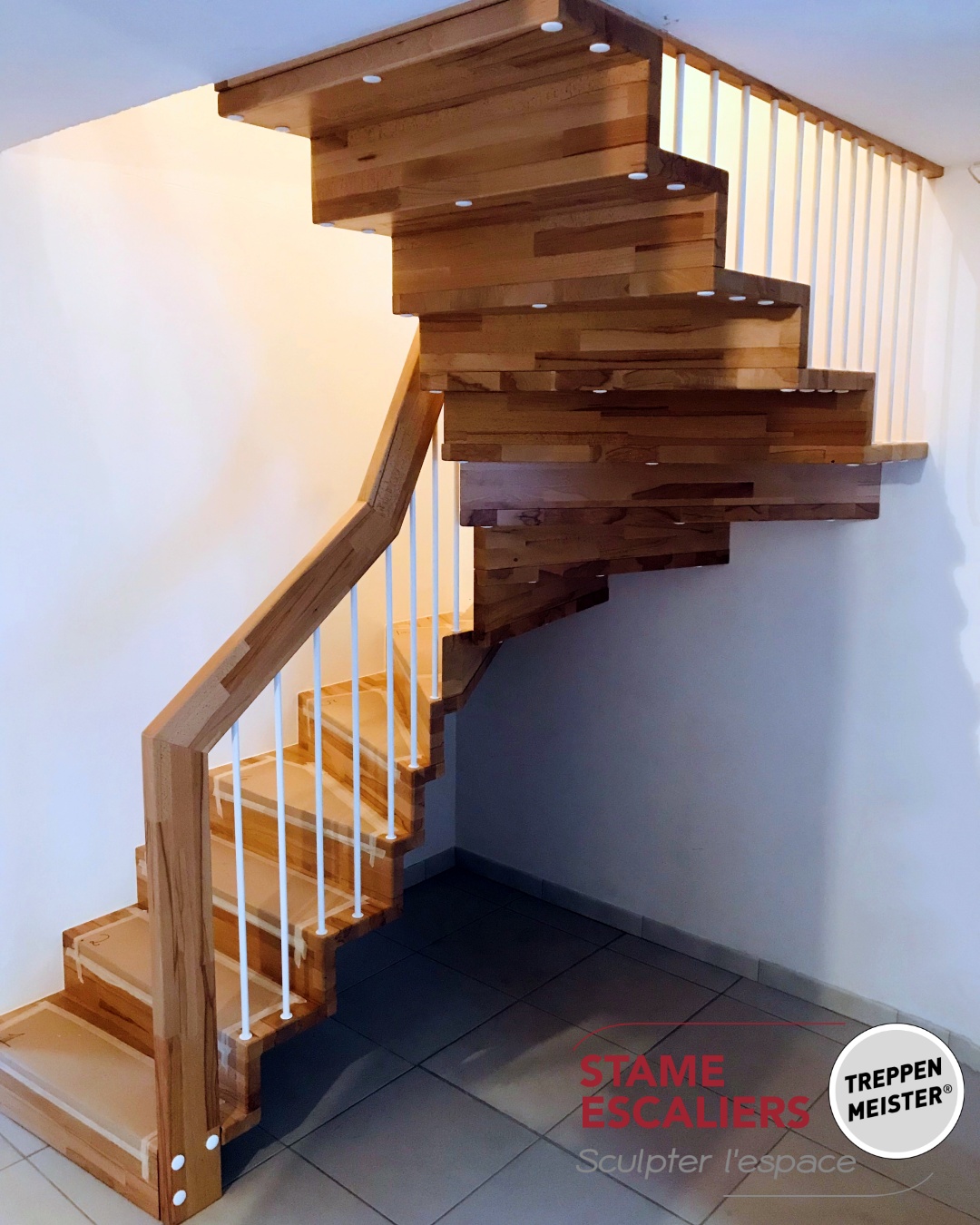 escalier en bois sur-mesure LINEA