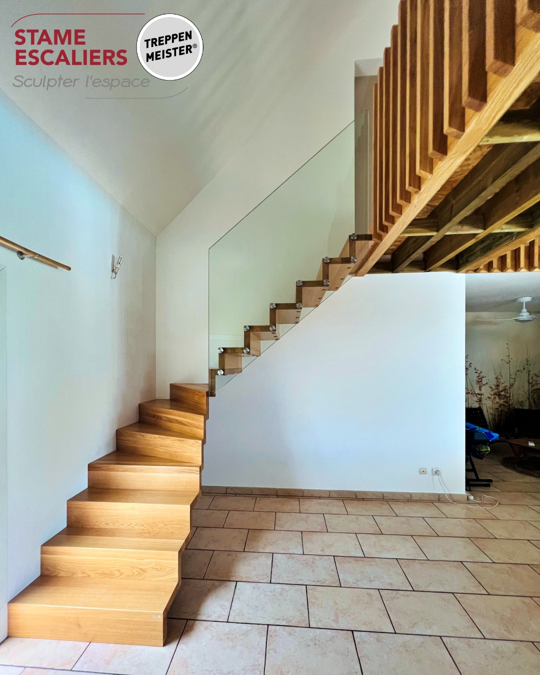 escalier en bois sur-mesure LINEA