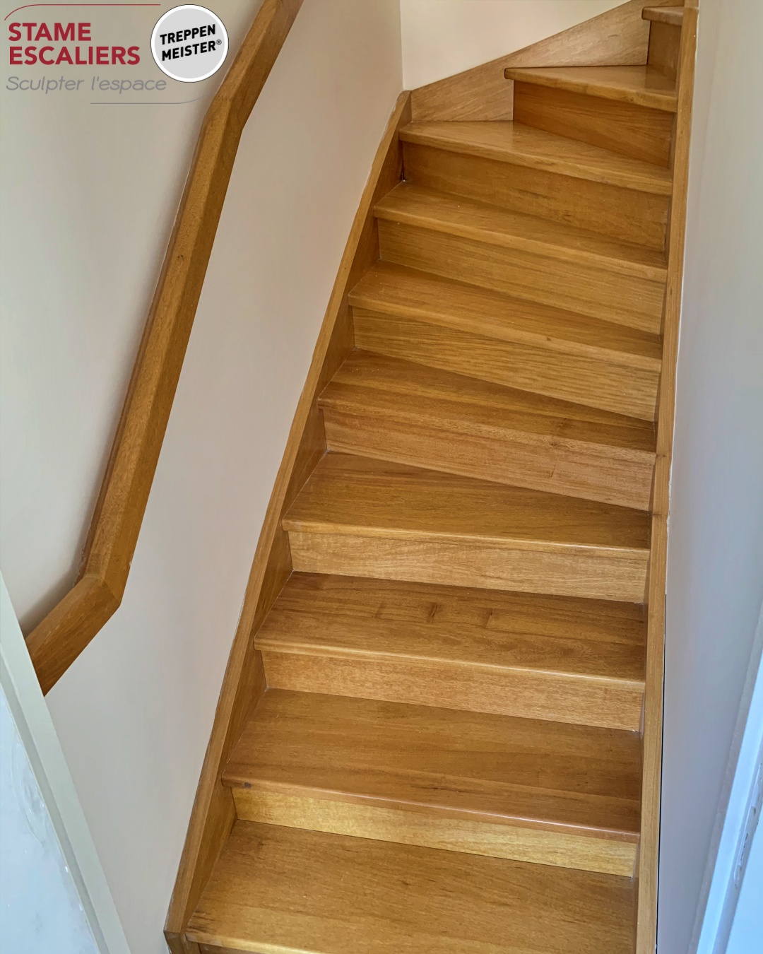 escalier traditionnel en bois et sur-mesure 